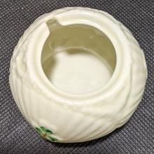 Load image into Gallery viewer, Belleek Green Mark Shamrock Porcelain Jam Pot
