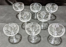 Load image into Gallery viewer, Stuart Crystal Eden Pattern Set of (8) Champagne / Tall Sherbert Glasses 4 1/2&quot;
