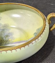 Load image into Gallery viewer, Beautiful Lake Scene Hand Painted Bon Bon Bowl - by Noritake
