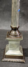 Load image into Gallery viewer, Silver &amp; Brown Tone Tall, Mantle / Altar Candle Stick Holder - 15.5&quot;
