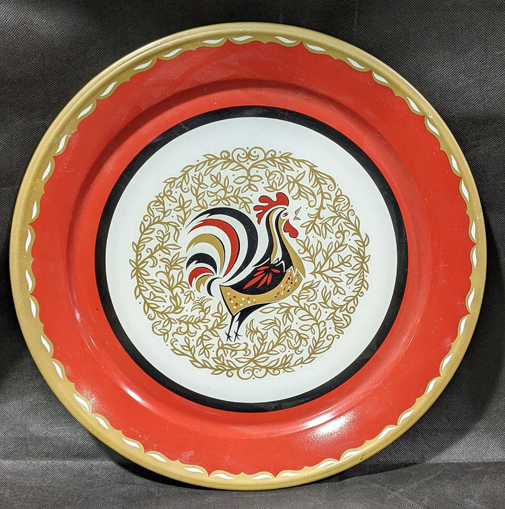Large Decorative Platter - Rooster - 19” Diameter