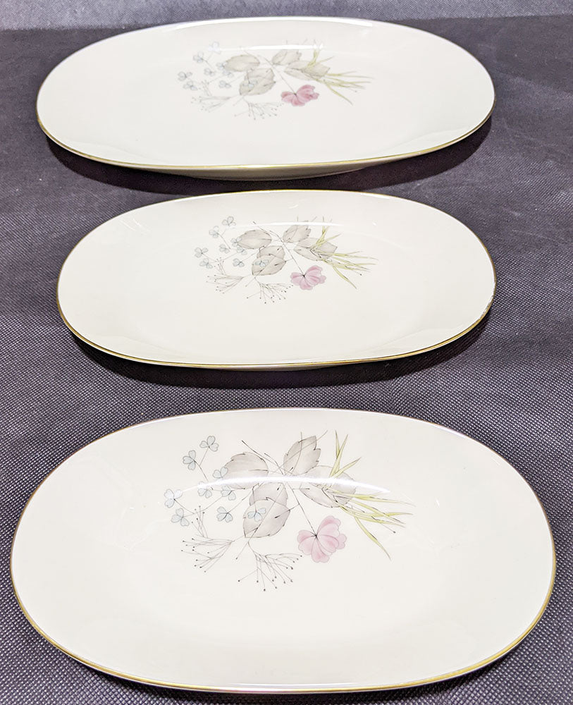 3 Rosenthal - Parisian Spring - Oval Serving Platters - Cream - Germany