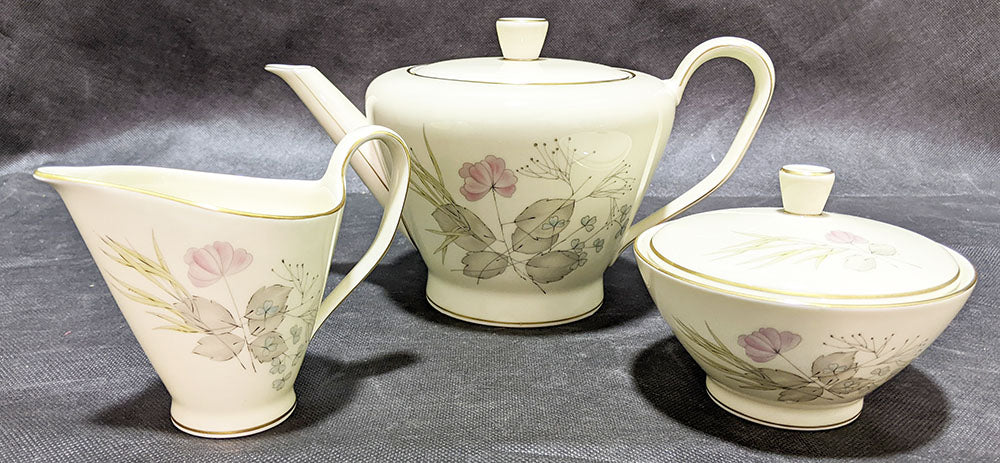 Rosenthal - Parisian Spring - Tea Pot, Creamer & Sugar Bowl - Cream - Germany