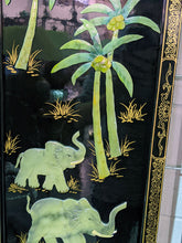Load image into Gallery viewer, 4 Asian Inspired Black Lacquer &amp; Mother of Pearl Elephant Panels
