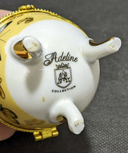 Load image into Gallery viewer, Adeline Collection Footed Painted Egg Trinket Box - Butterflies
