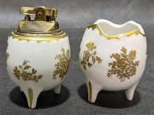 Load image into Gallery viewer, Birks - Hand Painted Chinaware Smoking Set - With Lighter - Made in France
