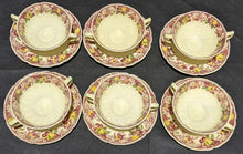 Load image into Gallery viewer, 6 Royal Doulton - Pomeroy - Cream Soup Bowls &amp; Saucers (2)
