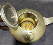Load image into Gallery viewer, Real English Pewter Tea Pot, Cream &amp; Sugar Set - Hammered Detail
