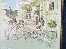 Load image into Gallery viewer, Late 1800&#39;s French Fun Naughty Picture - Framed
