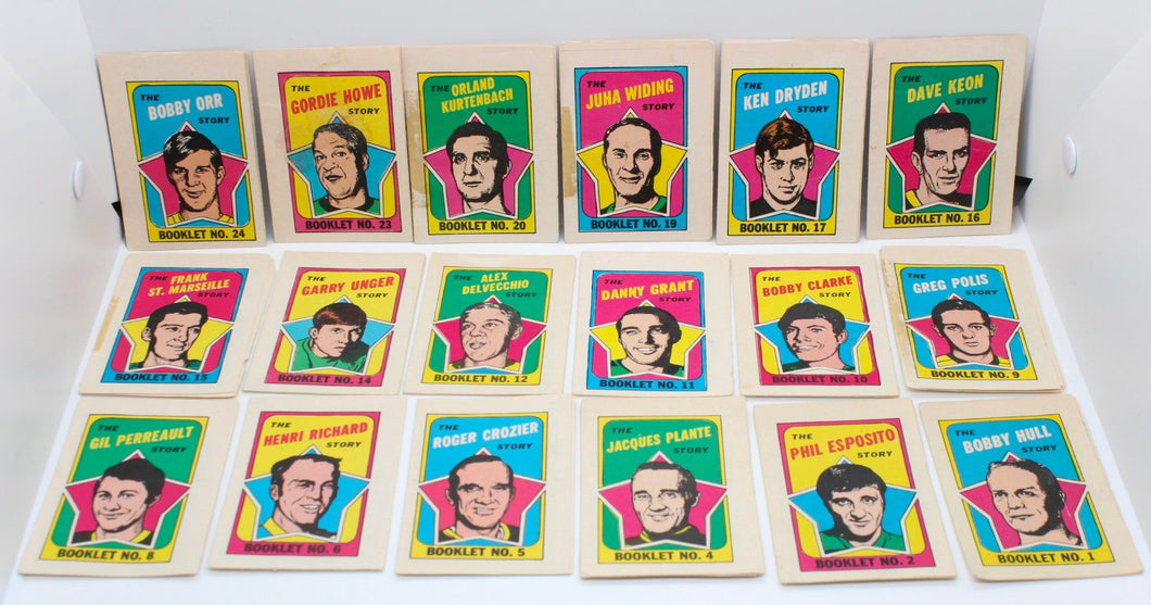 1971-72 O-Pee-Chee NHL Hockey Booklet Lot - Gordie Howe, Dryden, Orr, Keon