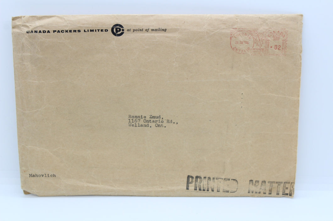 Vintage Canada Packers Limited Mailer