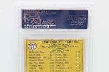 Load image into Gallery viewer, 1970 OPC AL Strikeout Leaders #72 PSA EX-MT 6 Baseball Card, Serial #20955249
