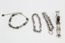 Load image into Gallery viewer, Lot of 4 Stainless Steel Bracelets
