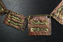 Load image into Gallery viewer, Vintage Brutalist Copper Choker Necklace
