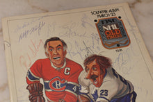 Load image into Gallery viewer, 1980 March 23 NHL Souvenir Album Signed by HOF Player Maurice Richard &amp; Others
