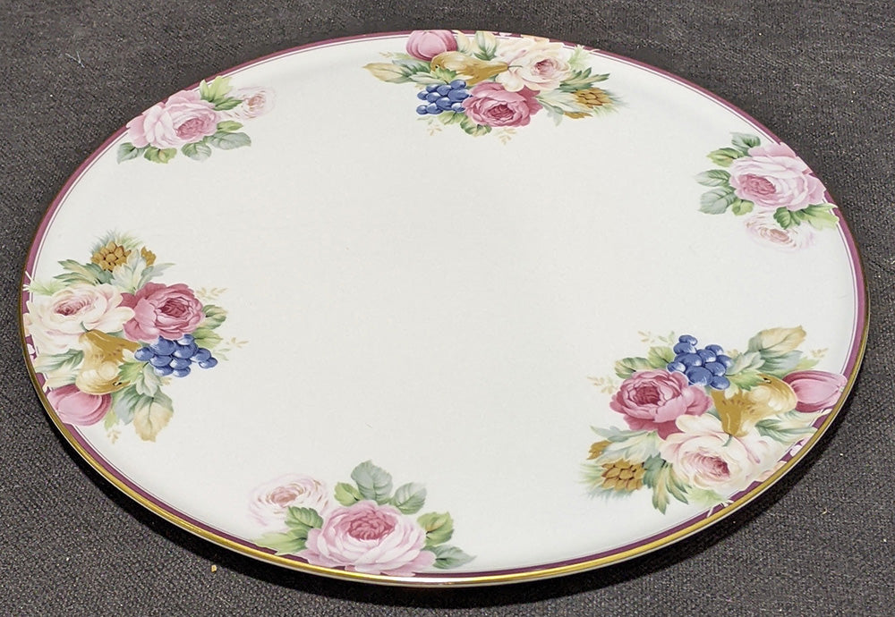 Mikasa Bone China -- Round Cake Plate -- Rosemead Pattern -- 11 3/4